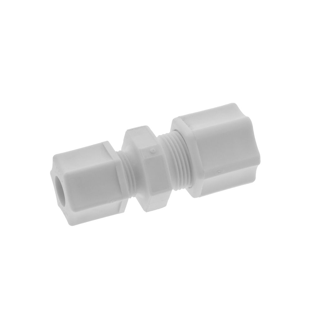 JACO 15-8-6-P-O Polypropylene Union Connector 1/2 OD Tube x 3/8 OD Tube
