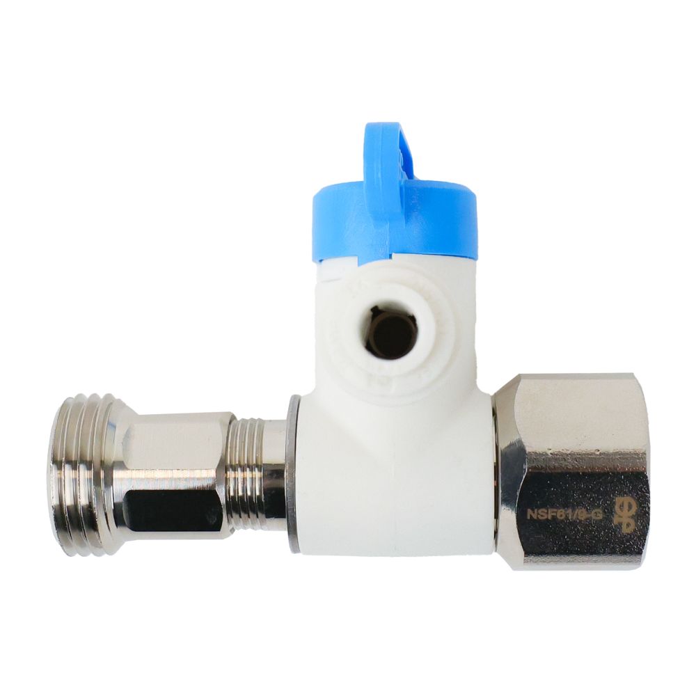 John Guest Angle Stop Adapter Valve Lead-Free - 1/2 x 3/8 x 1/4