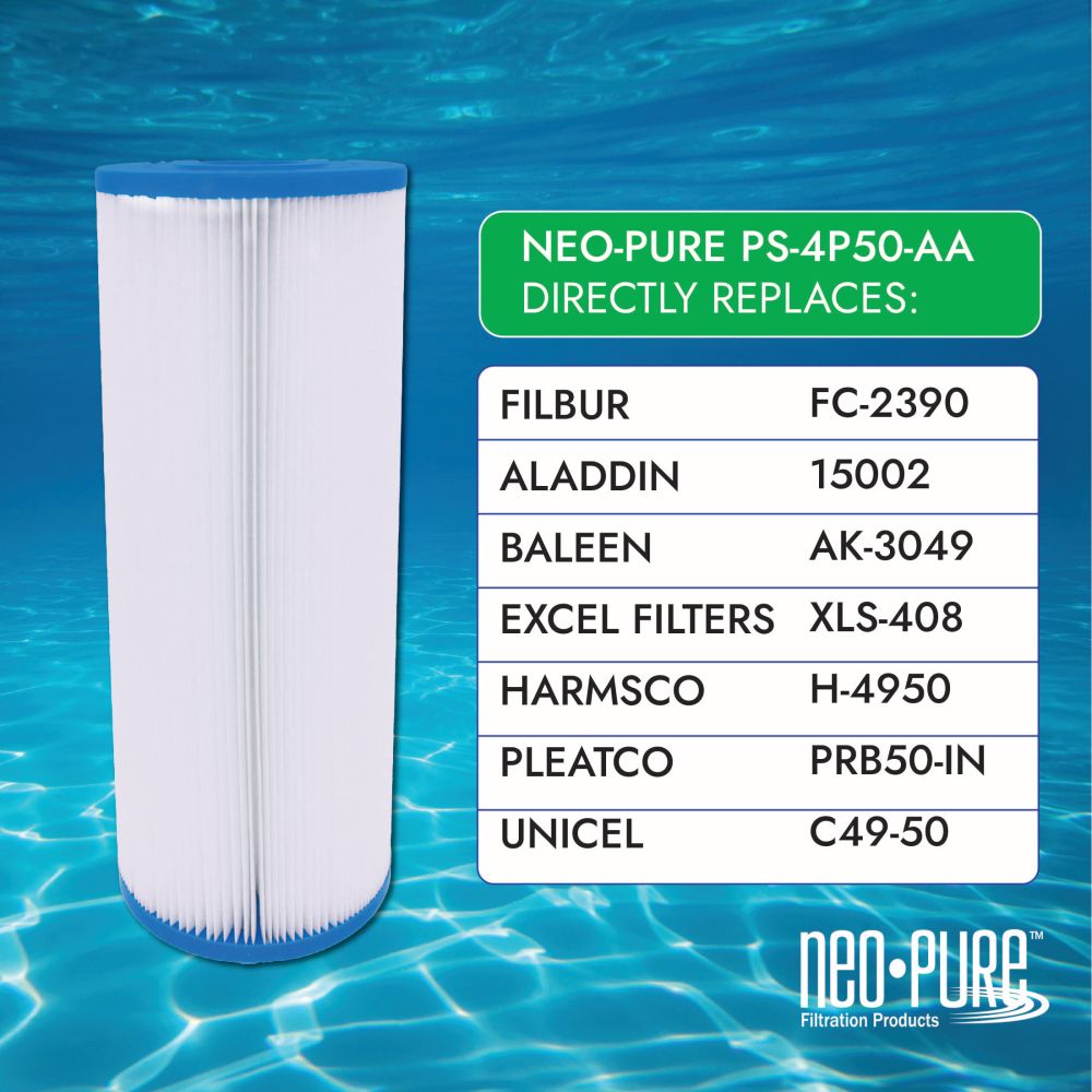 Neo-Pure PS-4P50-AA Pool and Spa Filter 4-15/16" x 13-5/16"