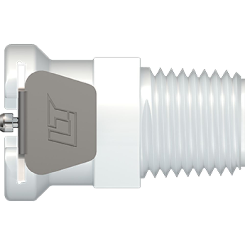 LinkTech 40AC Series Male Thread Female, Non-valved, 1/4" MNPT, Natural Acetal