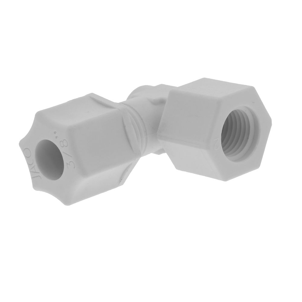 JACO 45-6-4-P-O Polypropylene Female Elbow 3/8 OD Tube x 1/4 FPT