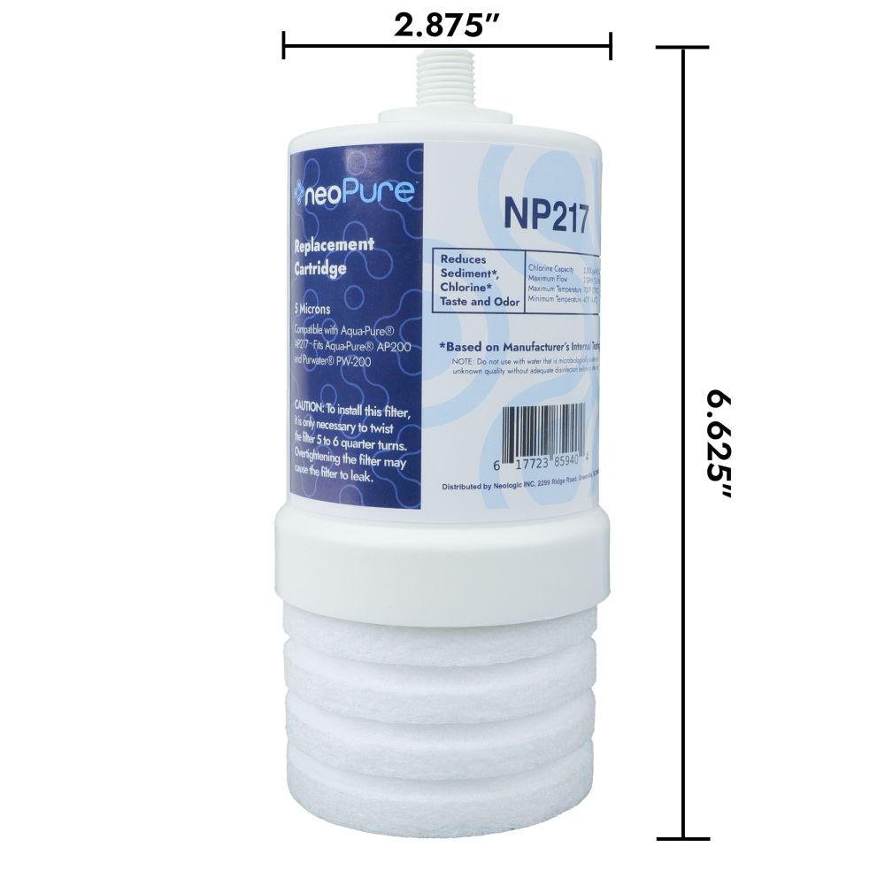 Neo-Pure NP217 Replacement Filter Cartridge Aqua-Pure™ AP217 Compatible with O-Ring