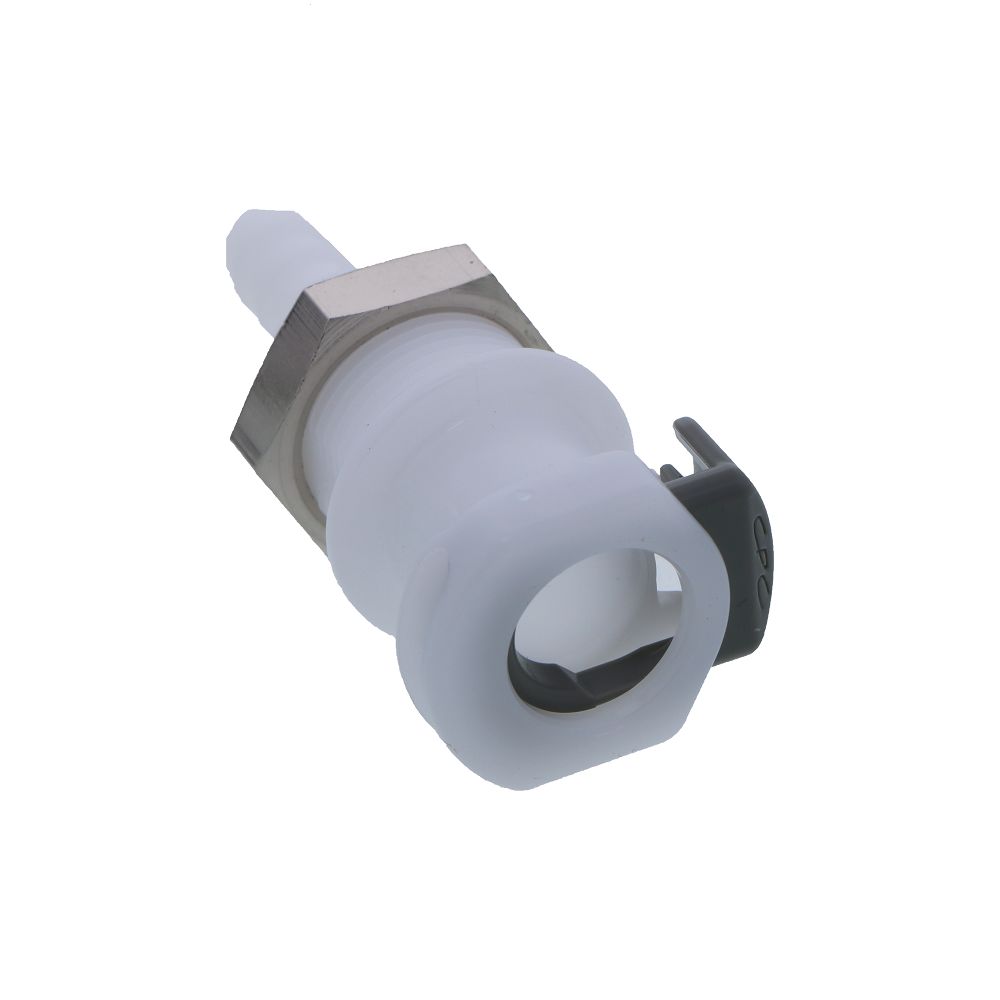 APC16004 Panel Mount Hose Barb Coupling Body 1/4 ID Barb