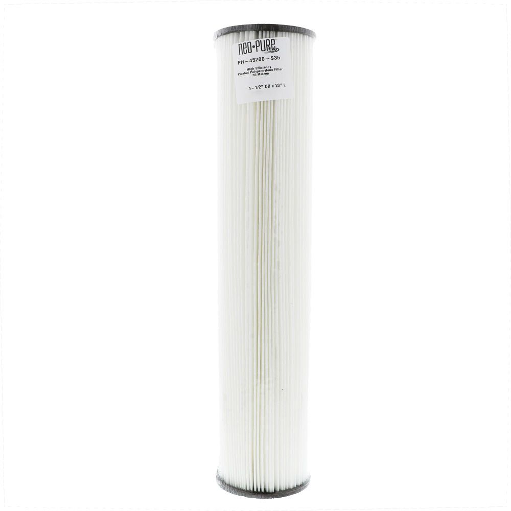 Neo-Pure PH-45200-S35 20" BB High Efficiency Pleated Filter 0.35 micron