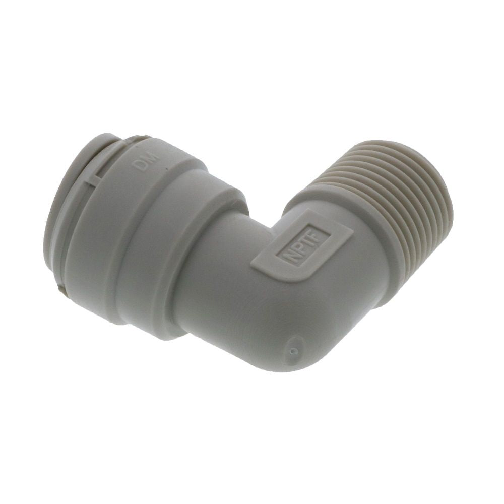 DMfit Elbow Male Connector - 1/2 Push-in x 3/8 NPTF