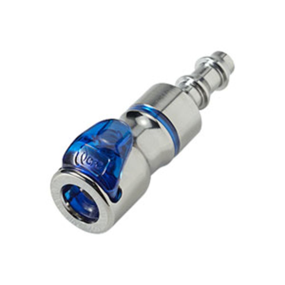 LQ2D1704LBLU Valved In-Line Locking Hose Barb Liquid Cooling Coupling Body 1/4"