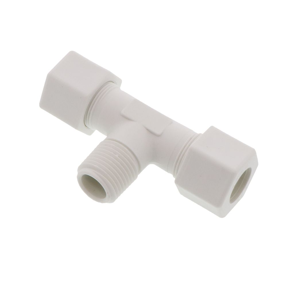 JACO 60-10-8-P-PG Polypropylene Male Branch Tee 5/8 OD Tube x 1/2 MPT