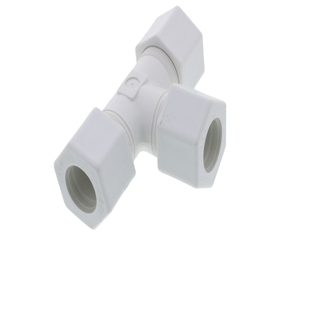 JACO 70-14-P-PG Polypropylene Union Tee 7/8 OD Tube x 7/8 OD Tube x 7/8 OD Tube