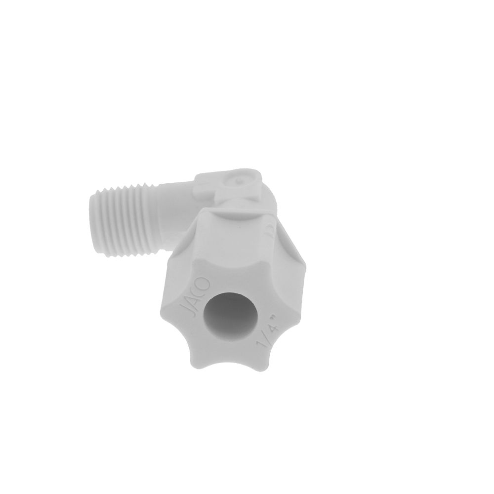 JACO 40-4-2-P-O Polypropylene Male Elbow 1/4 OD Tube x 1/8 MPT