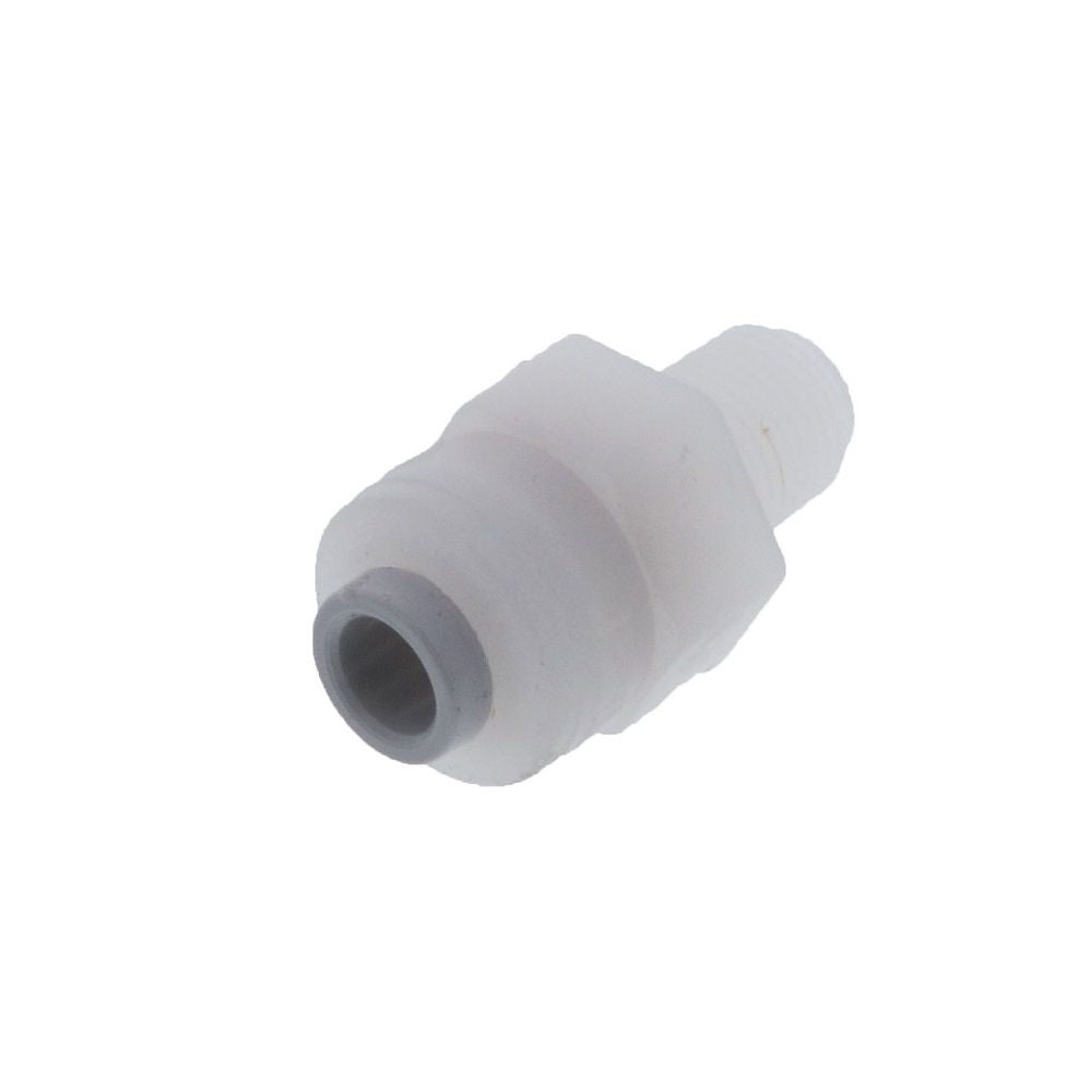 Kynar PVDF Male Connector - 1/4 x 1/8 NPTF