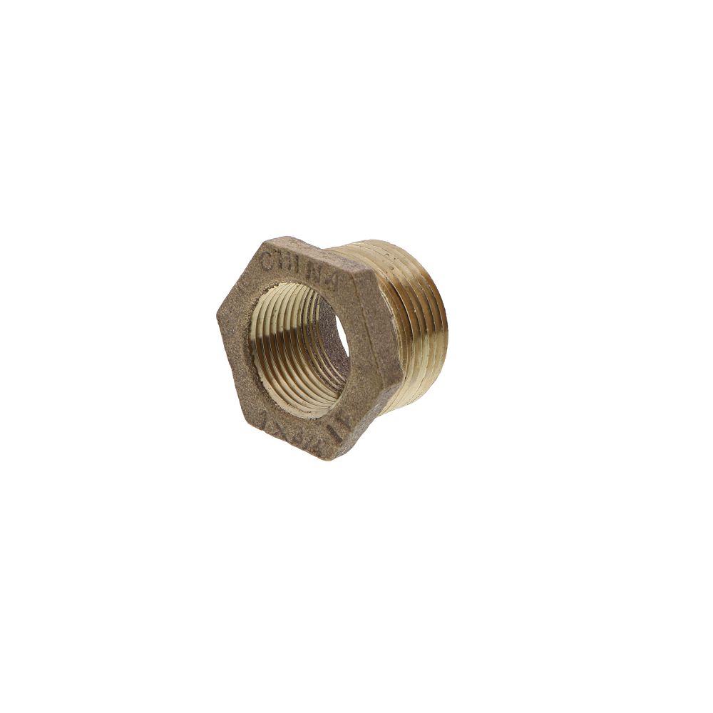 Lead Free Brass Hex Bushing - 1 MPT x 3/4 FPT