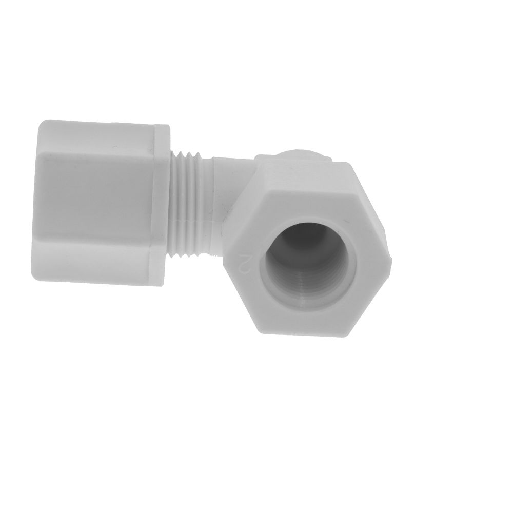 JACO 45-6-4-P-O Polypropylene Female Elbow 3/8 OD Tube x 1/4 FPT