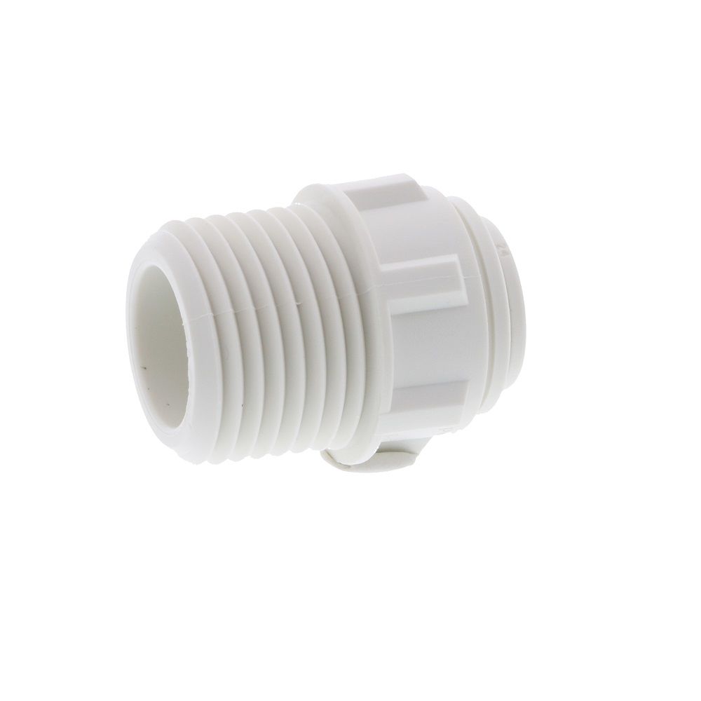 John Guest Male Connector NPTF Polypro - 3/8 x 1/2 NPTF