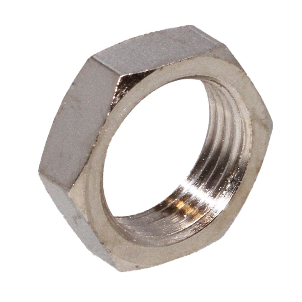 Colder MC1604K2 1/4 Hose Barb Non-Valved Panel Mount Chrome-plated Brass Coupling Body - Yellow
