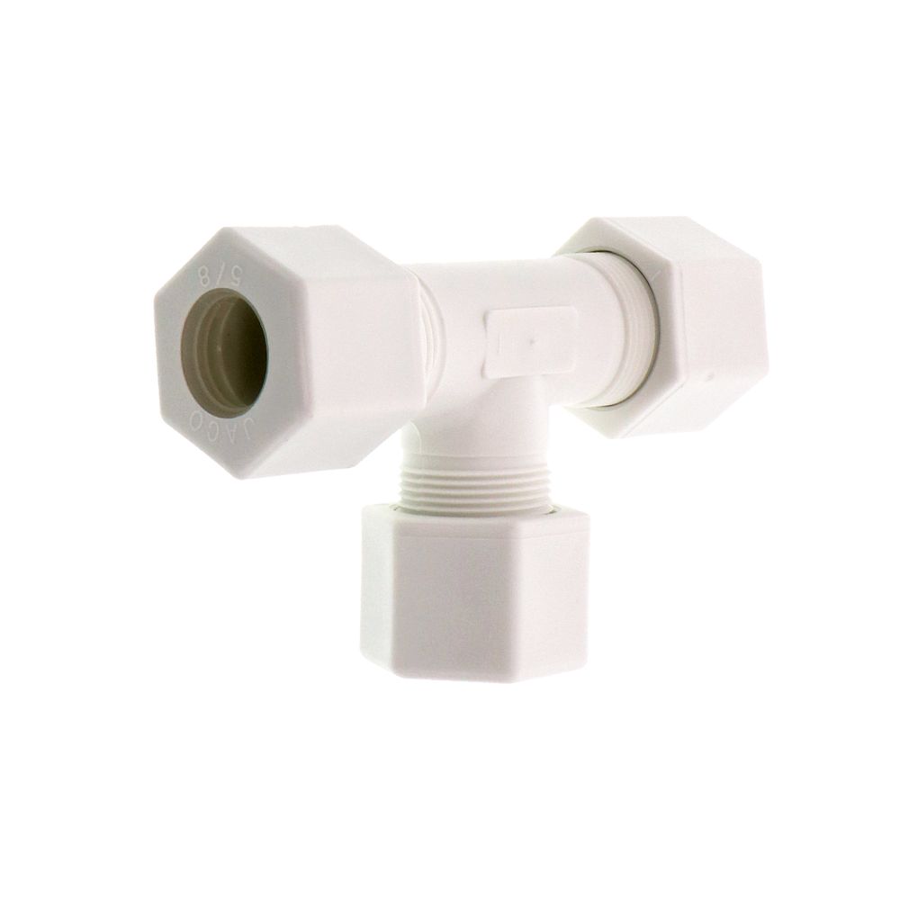 JACO 70-10-P-PG Polypropylene Union Tee 5/8 OD Tube x 5/8 OD Tube x 5/8 OD Tube