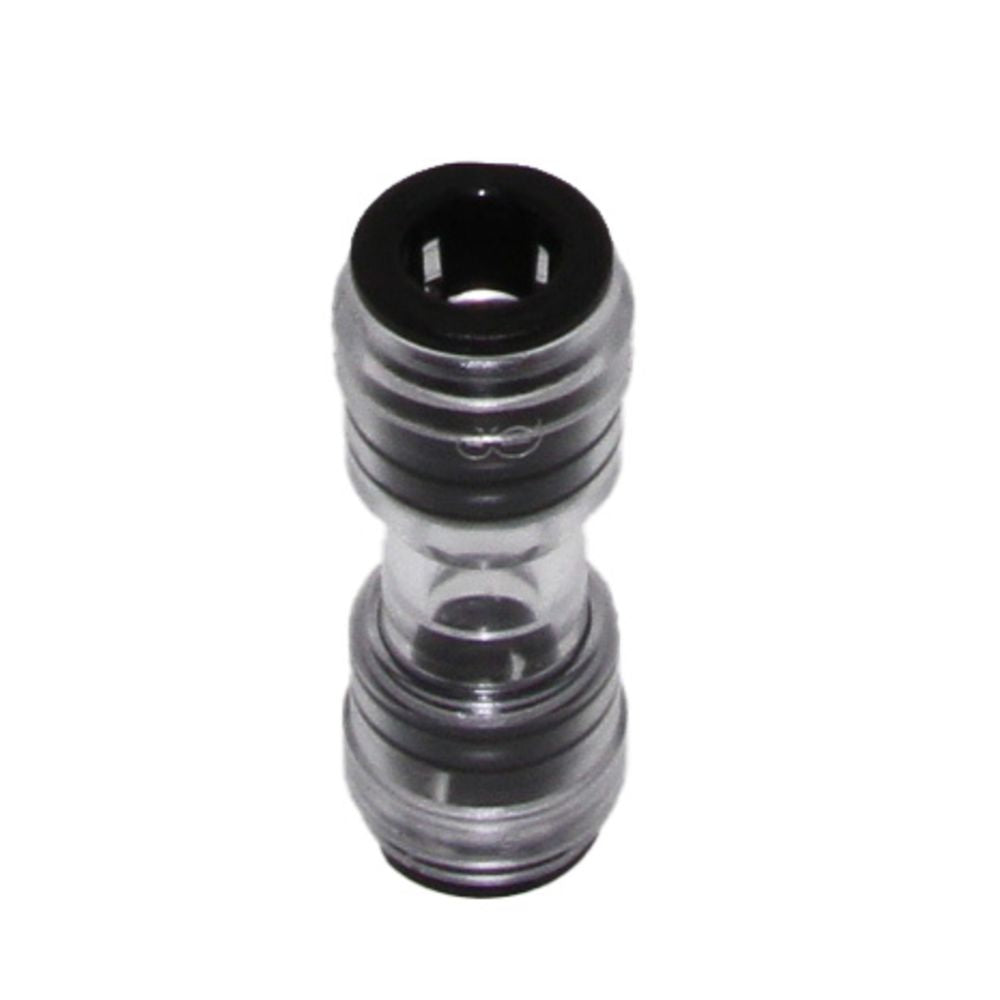 John Guest NC673 Clear Bodied Straight Tube Connector 8mm x 8mm