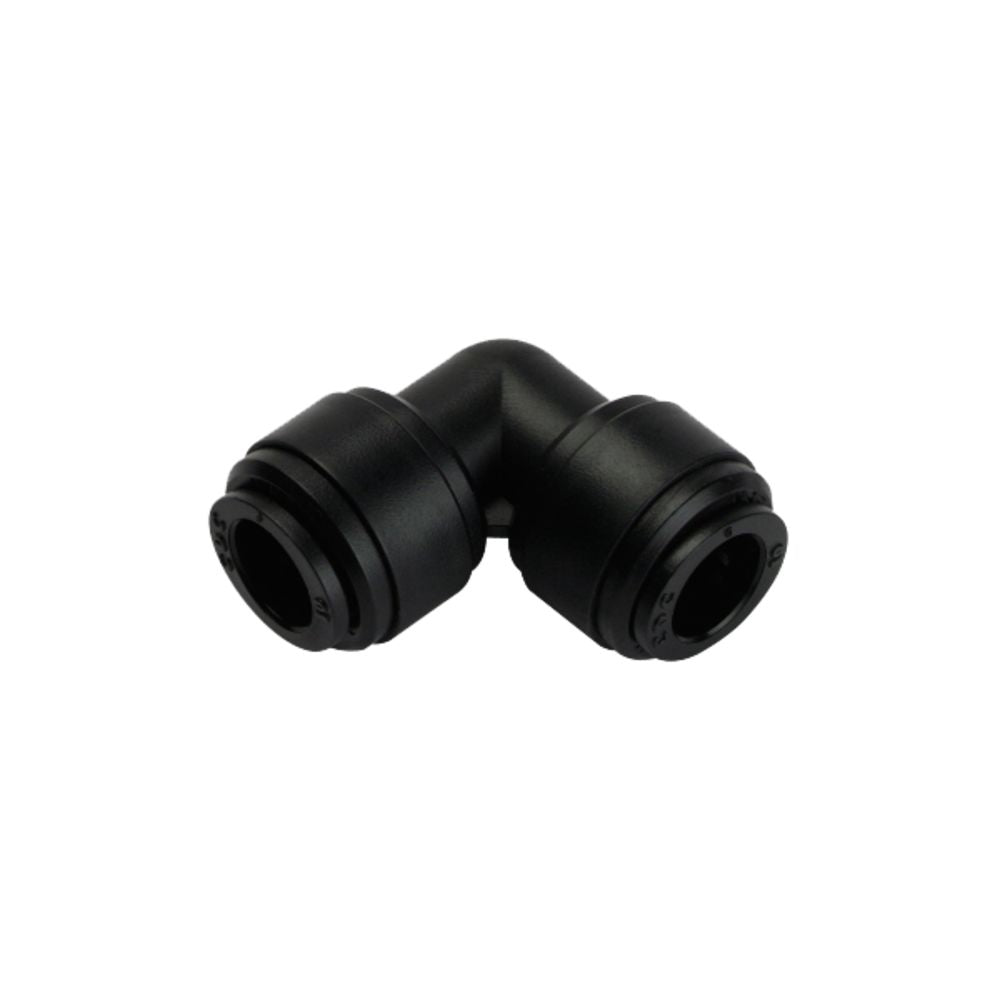 NeoFit - Acetal Black Union Elbow 3/8" tube x 1/4" tube