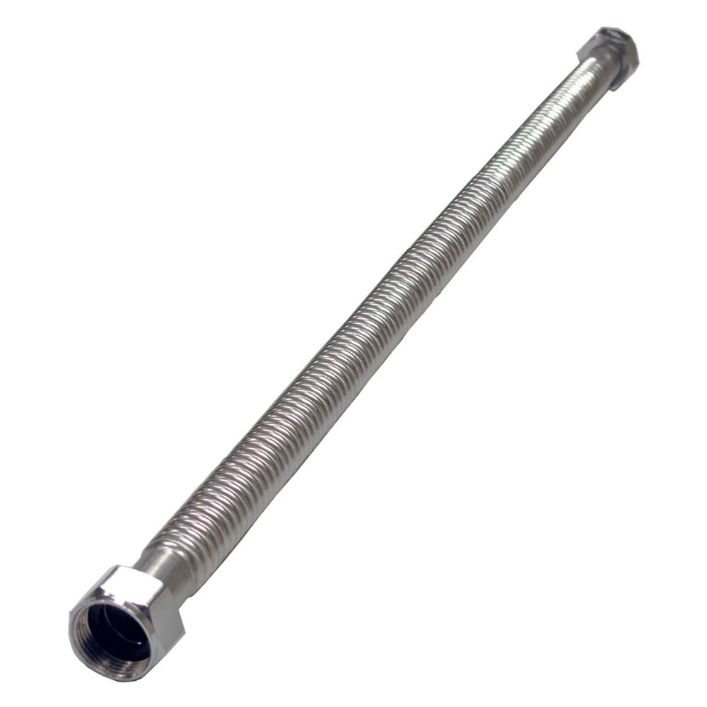 Stainless Steel Flexible Water Connector - 1-1/2" FIP x 1-1/2" FIP x 18"