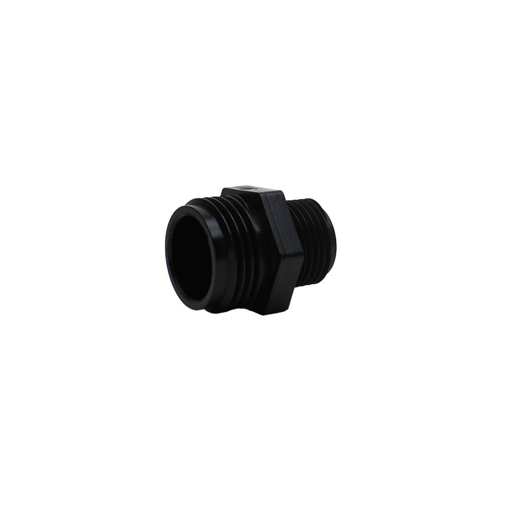 Male Garden Hose Adapter 3/4 MHT x 1/2 MNPT, Black Polypropylene