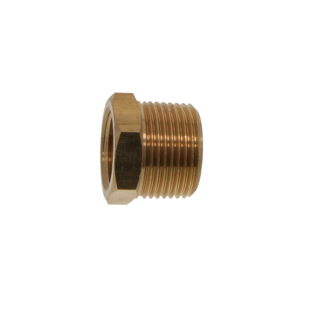 Lead Free Brass Hex Bushing - 3/4 MPT x 1/2 FPT