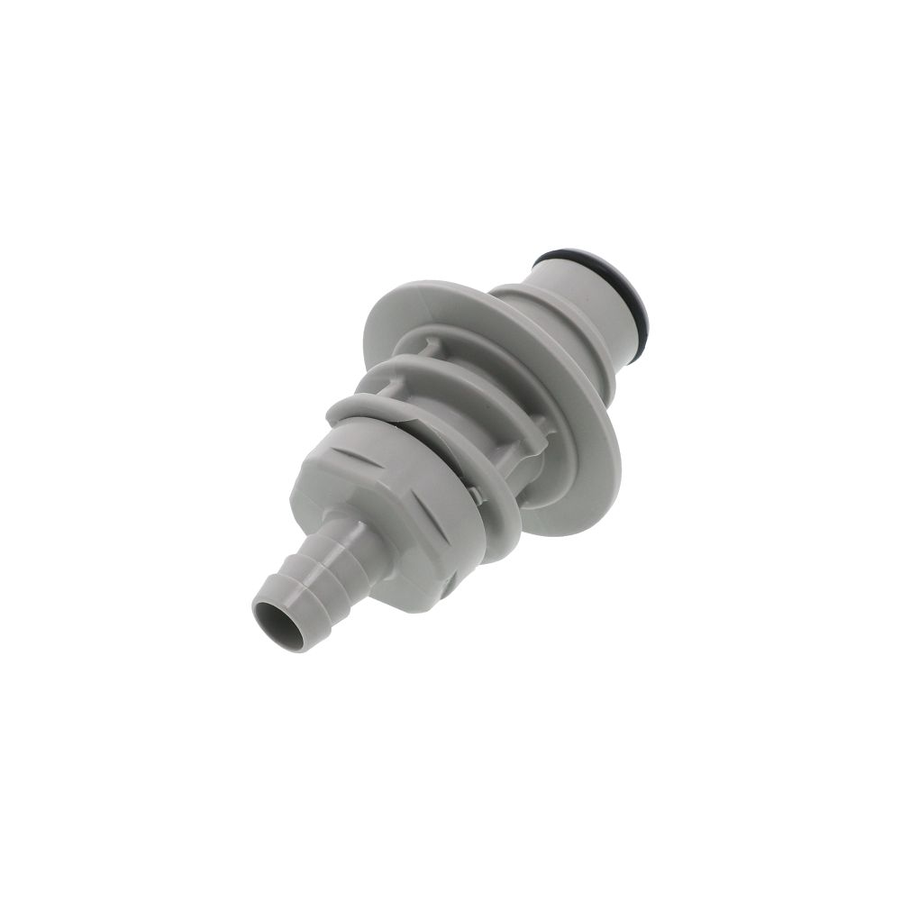 HFCD42612 Valved Panel Mount Hose Barb Coupling Insert 3/8 ID Barb