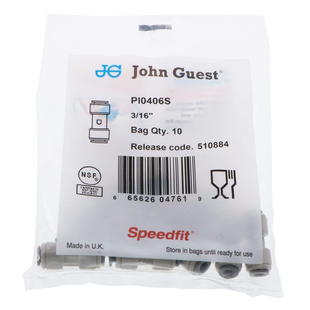 John Guest Union Connector - 3/16