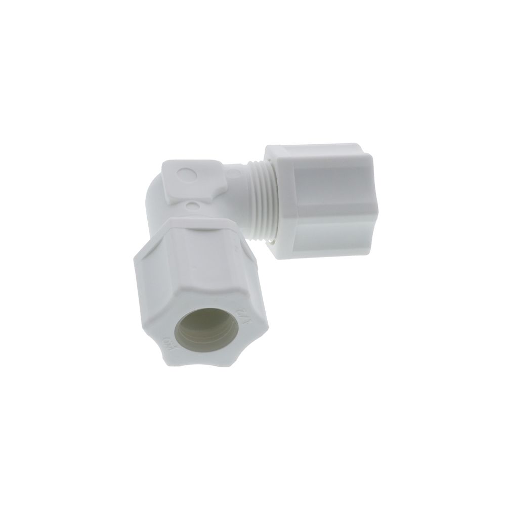 JACO 50-8-P-PG Polypropylene Union Elbow 1/2 OD Tube x 1/2 OD Tube