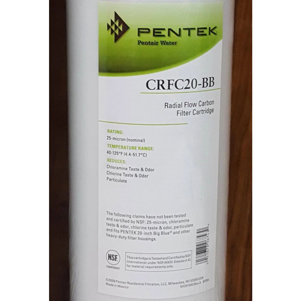 Pentek 155967-43 CRFC20-BB Radial Flow Cartridge 20 mic Filter Everpure Compatible CC1E
