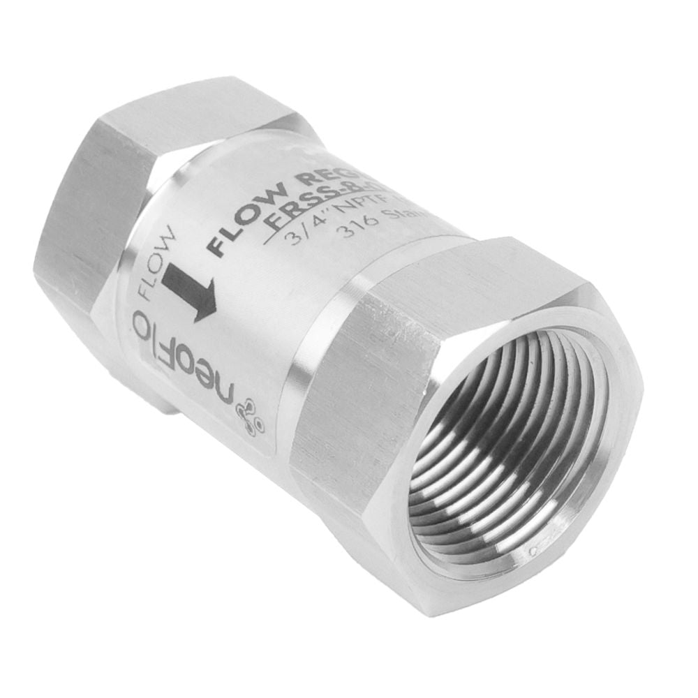 neoFlo Stainless Steel Flow Control 8 GPM 316ss 3/4 FPT