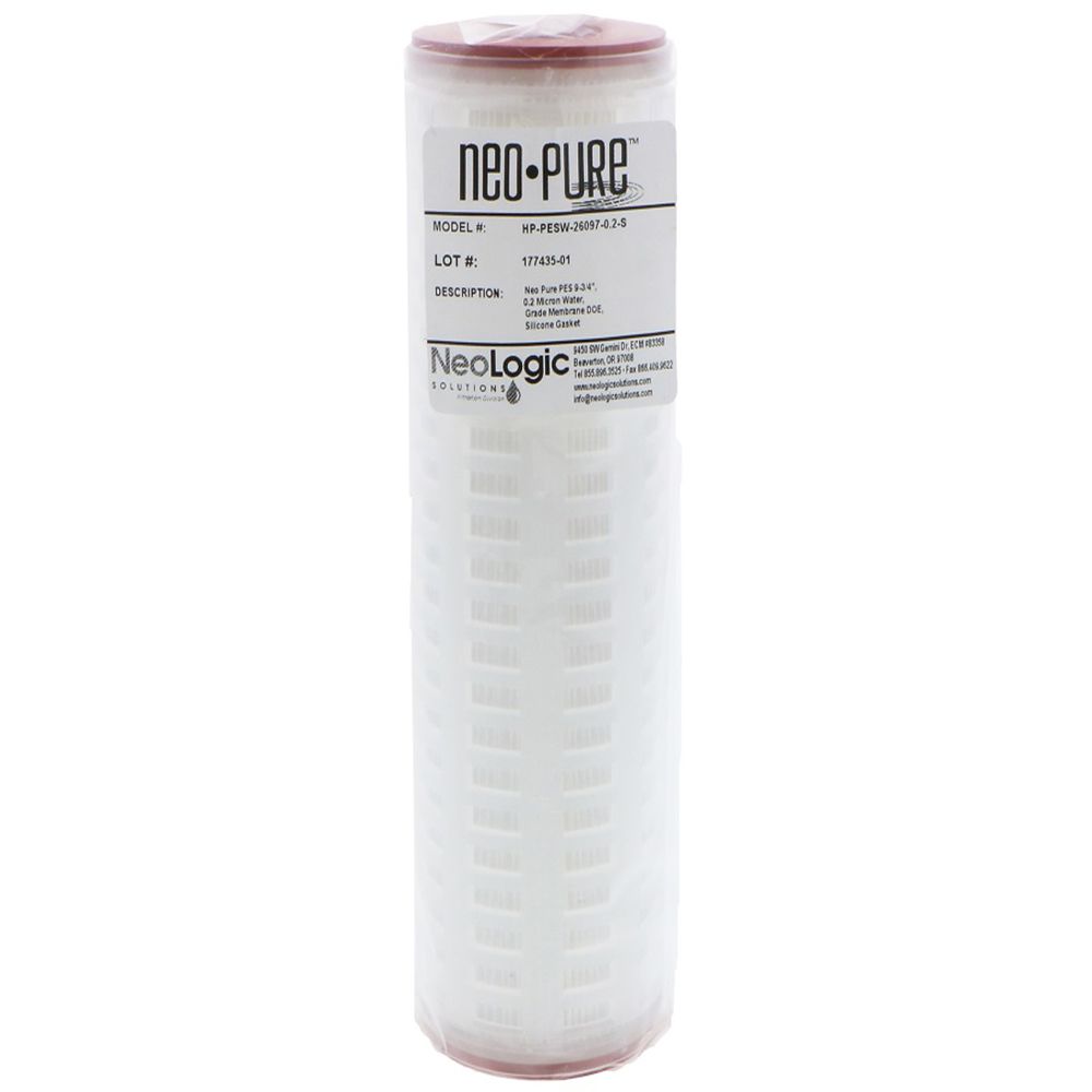 Neo-Pure 9-3/4" PES Water Grade Membrane 0.2 micron DOE Silicone O-rings