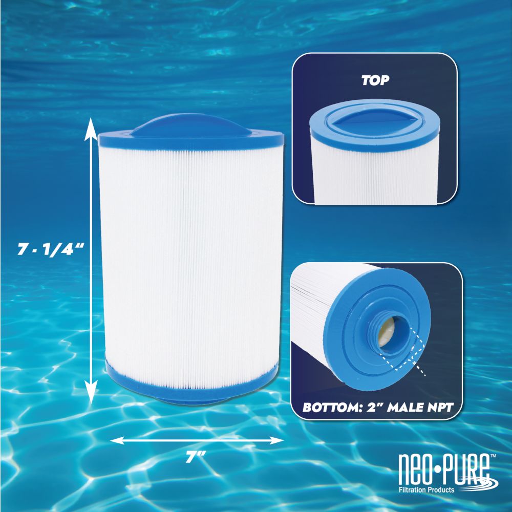 Neo-Pure PS-730-DB Pool and Spa Filter 7" x 7-1/4"