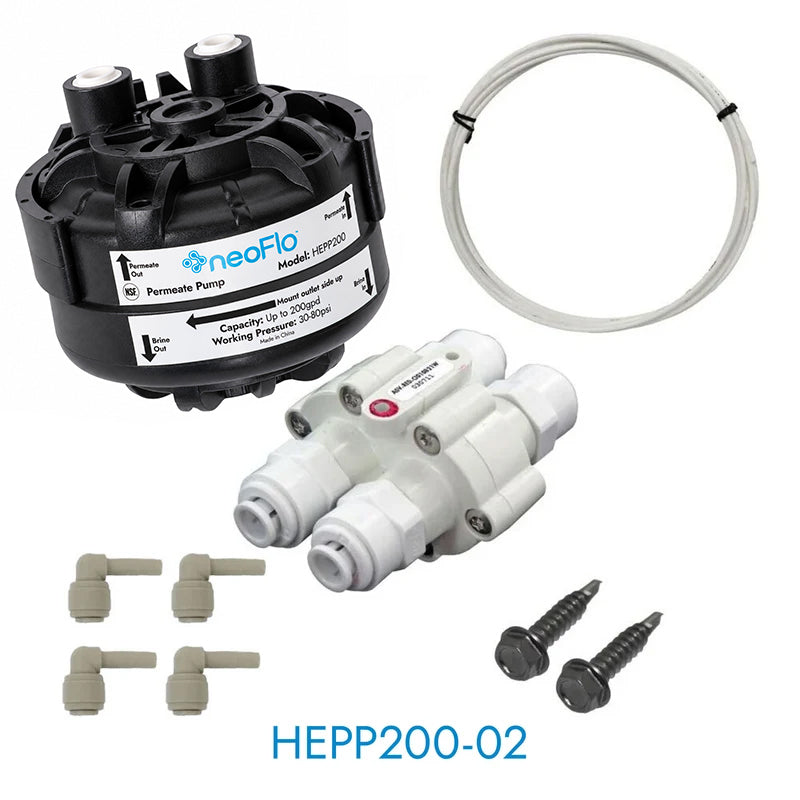 neoFlo HEPP200 Permeate Pump NSF® Certified for up to 200 GPD - Bundle Options