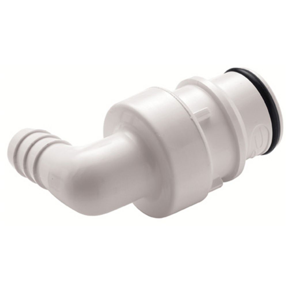 89500 NSF Non-Valved Elbow Hose Barb Coupling Insert 3/8 ID Barb