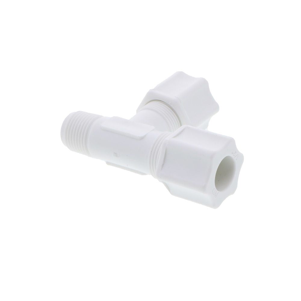 JACO 75-8-6-P-O Polypropylene Male Run Tee 1/2 OD Tube x 3/8 MPT