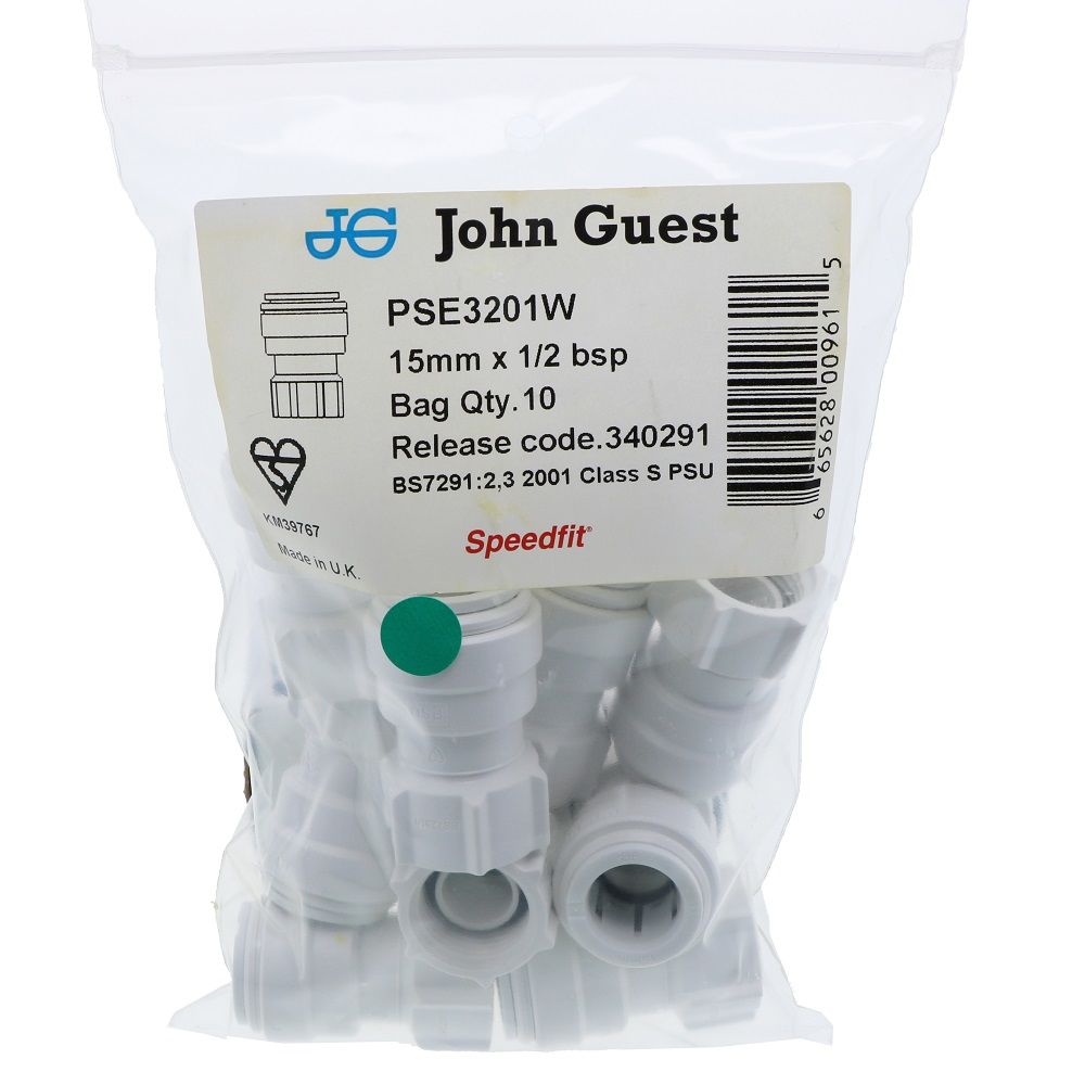 John Guest Female Connector BSP - 15mm x 1/2 BSP
