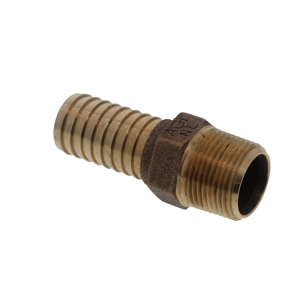 Brass Hose Barb Male Adapter Lead-Free 1 MIPT x 1 Barb