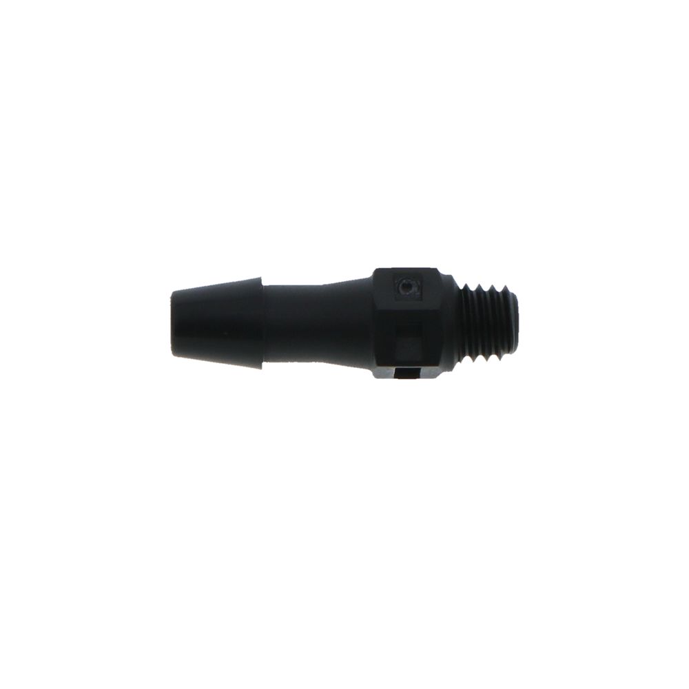 FitQuik Nylon Thread to Tube Straight Fitting Black - 10-32 UNF to 5/32 Hose Barb