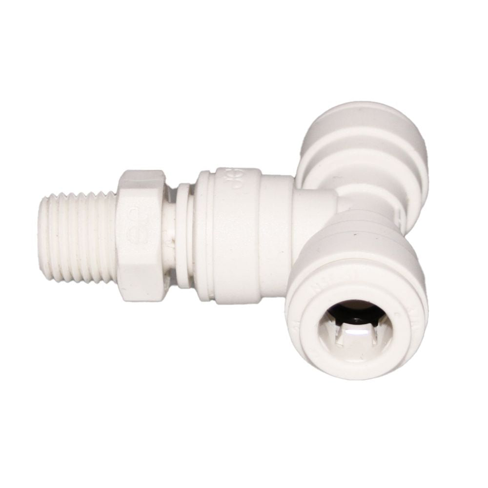 John Guest Swivel Branch Tee Polypro - 1/4 x 1/4 NPTF