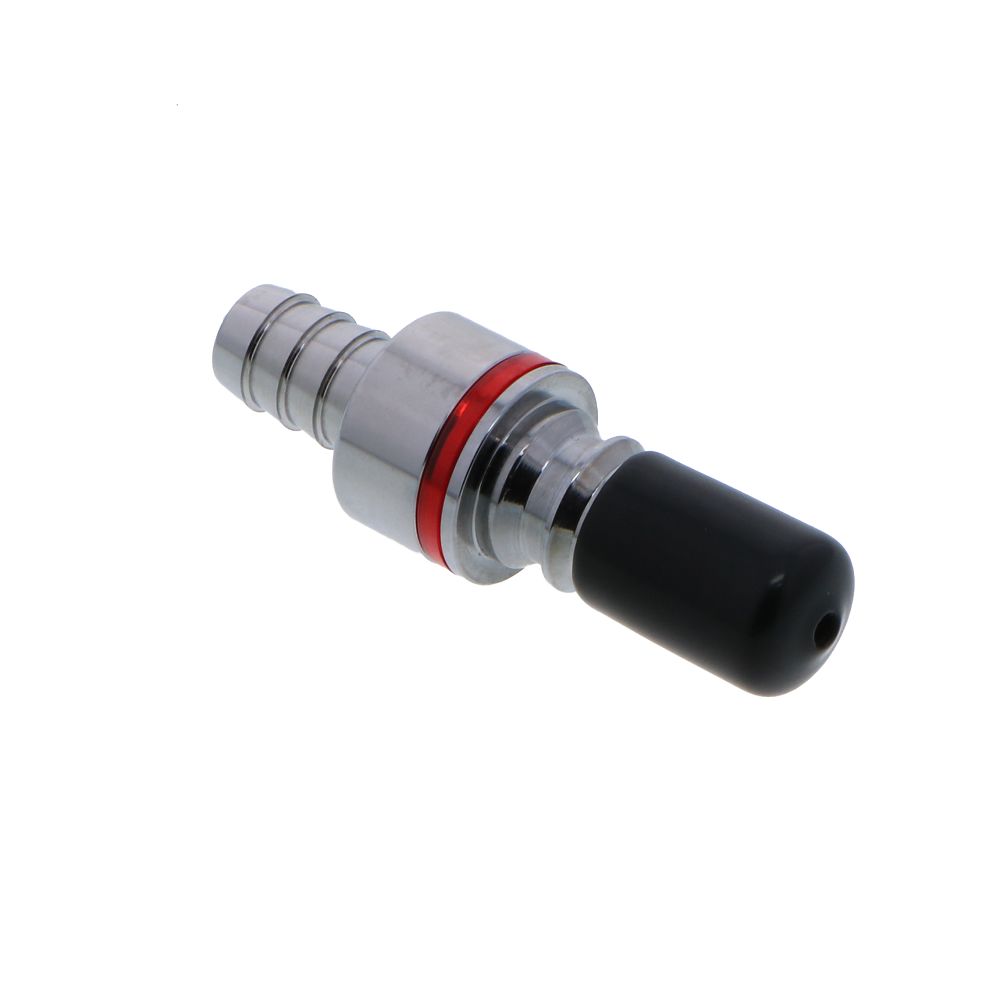LQ4D22006RED Valved In-Line Liquid Cooling Coupling Insert 3/8 ID Barb Warm Red