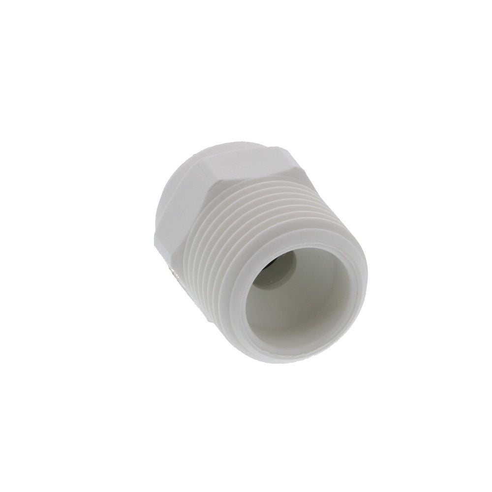 John Guest Male Connector NPTF Polypro - 1/4 x 3/8 NPTF