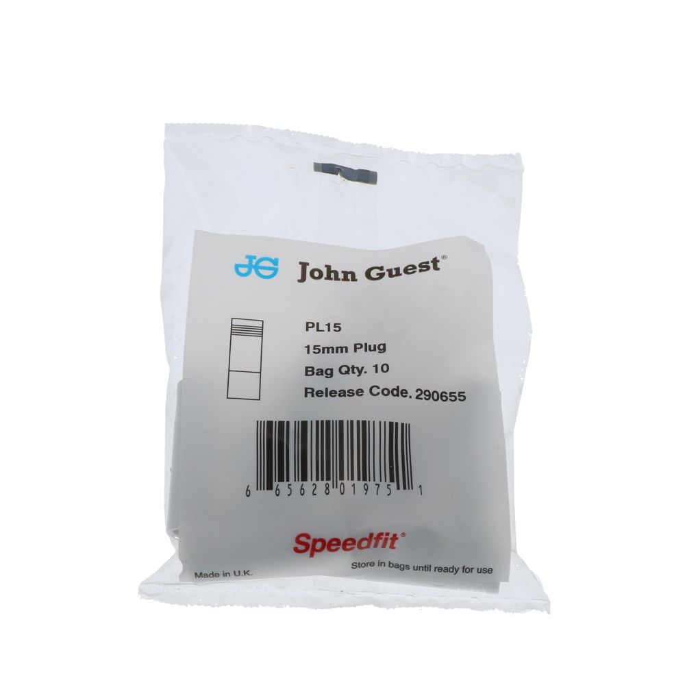 John Guest Plug - 15mm
