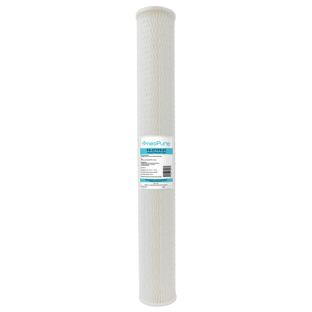 Neo-Pure PS-27195-01 19-1/2" High Efficiency Pleated Filter 1 micron
