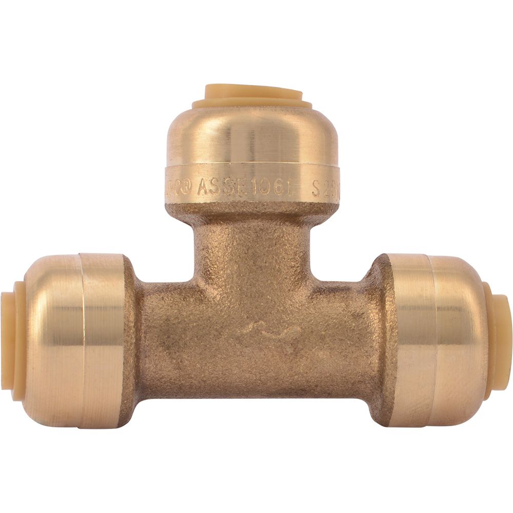 SharkBite® U358LF Lead-Free Brass Push-to-Connect Tee - 1/4" x 1/4" x 1/4"