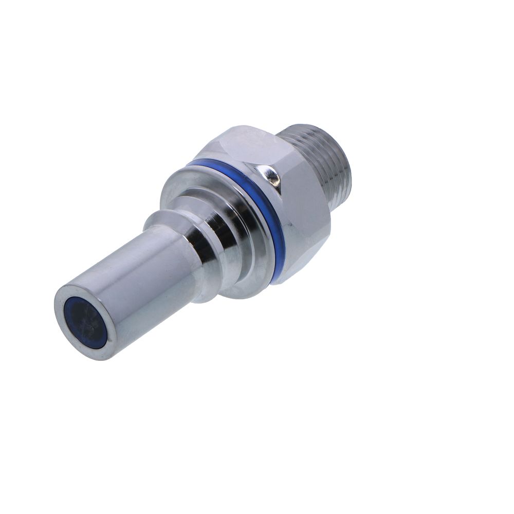 LQ6D24006BLU Valved Pipe Thread Liquid Cooling Coupling Insert 3/8 NPT Cool Blue