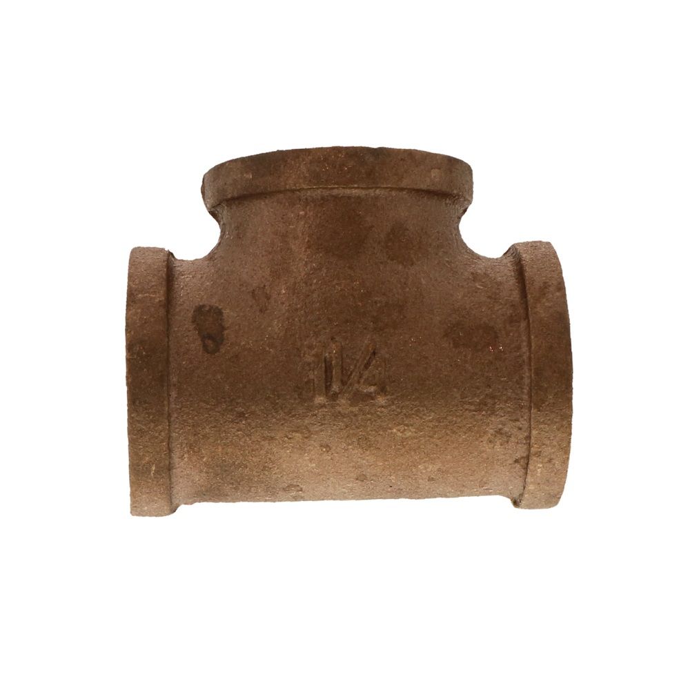 Lead-Free Brass Tee 1-1/4 FPT x 1-1/4 FPT x 1-1/4 FPT