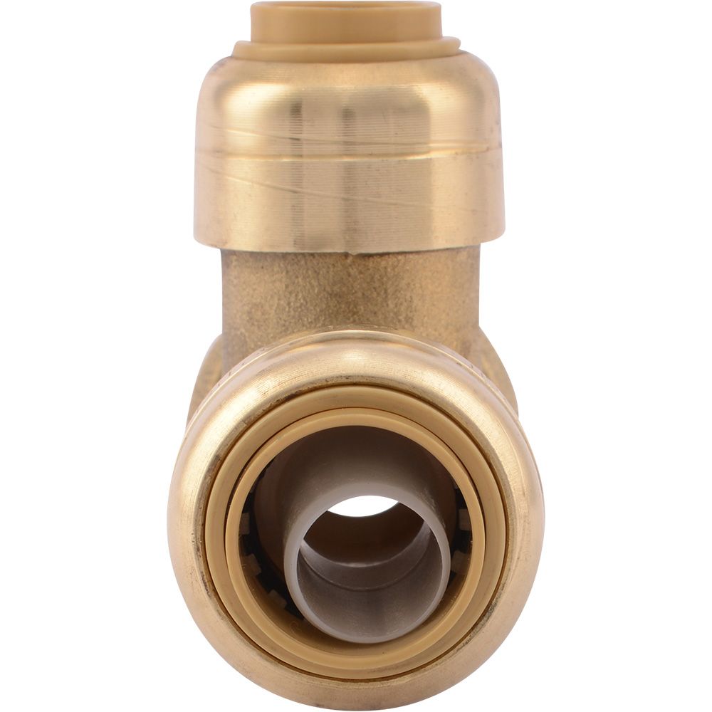 SharkBite® U363LF Lead-Free Brass Push-to-Connect Reducing Tee - 1/2" x 1/2" x 3/8"