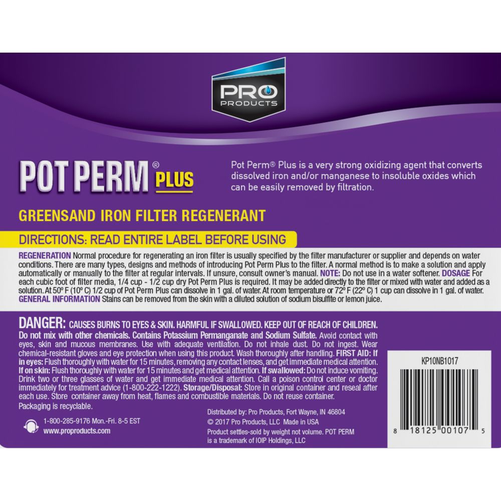 Pro Pot Perm Plus KP02N Potassium Permanganate Free Flow 4.75 lb. Jug