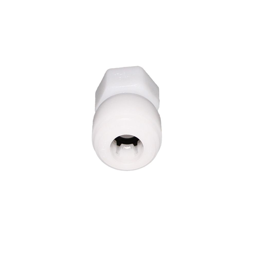 NeoFit - Acetal Natural White Female Adapter 3/8" tube x 1/4"NPTF - Flat Type