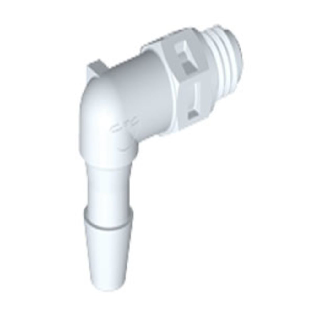 ME470 Elbow Fitting Natural PVDF Tapered 10-32 x 1/8 HB