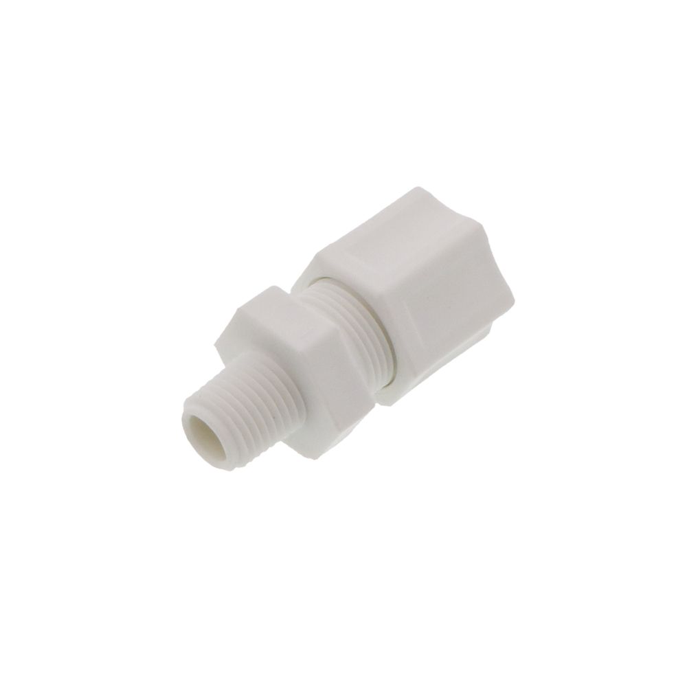JACO 10-8-4-P-PG Polypropylene Male Connector 1/2 OD Tube x 1/4 MPT